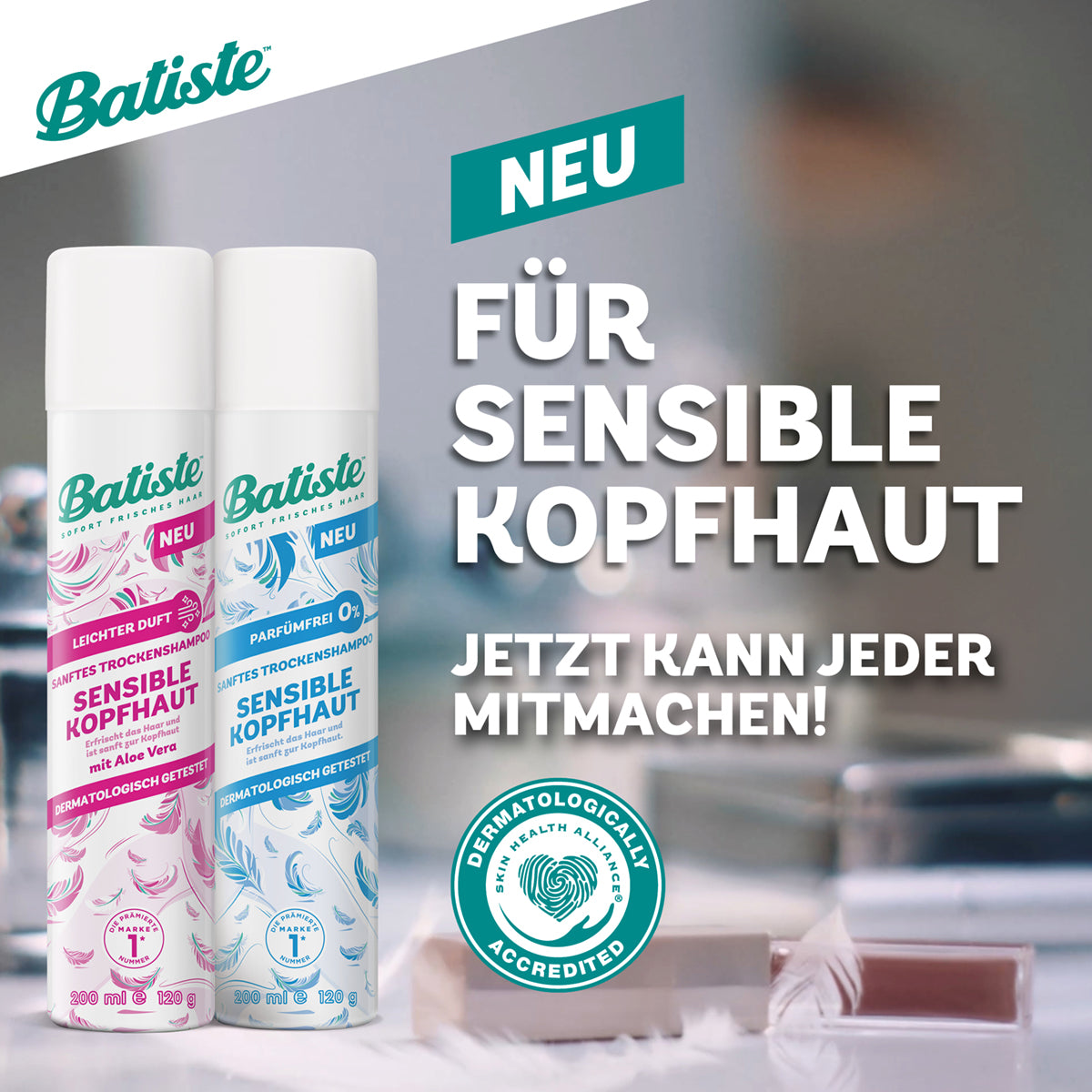 Batiste Trockenshampoo sensible Kopfhaut