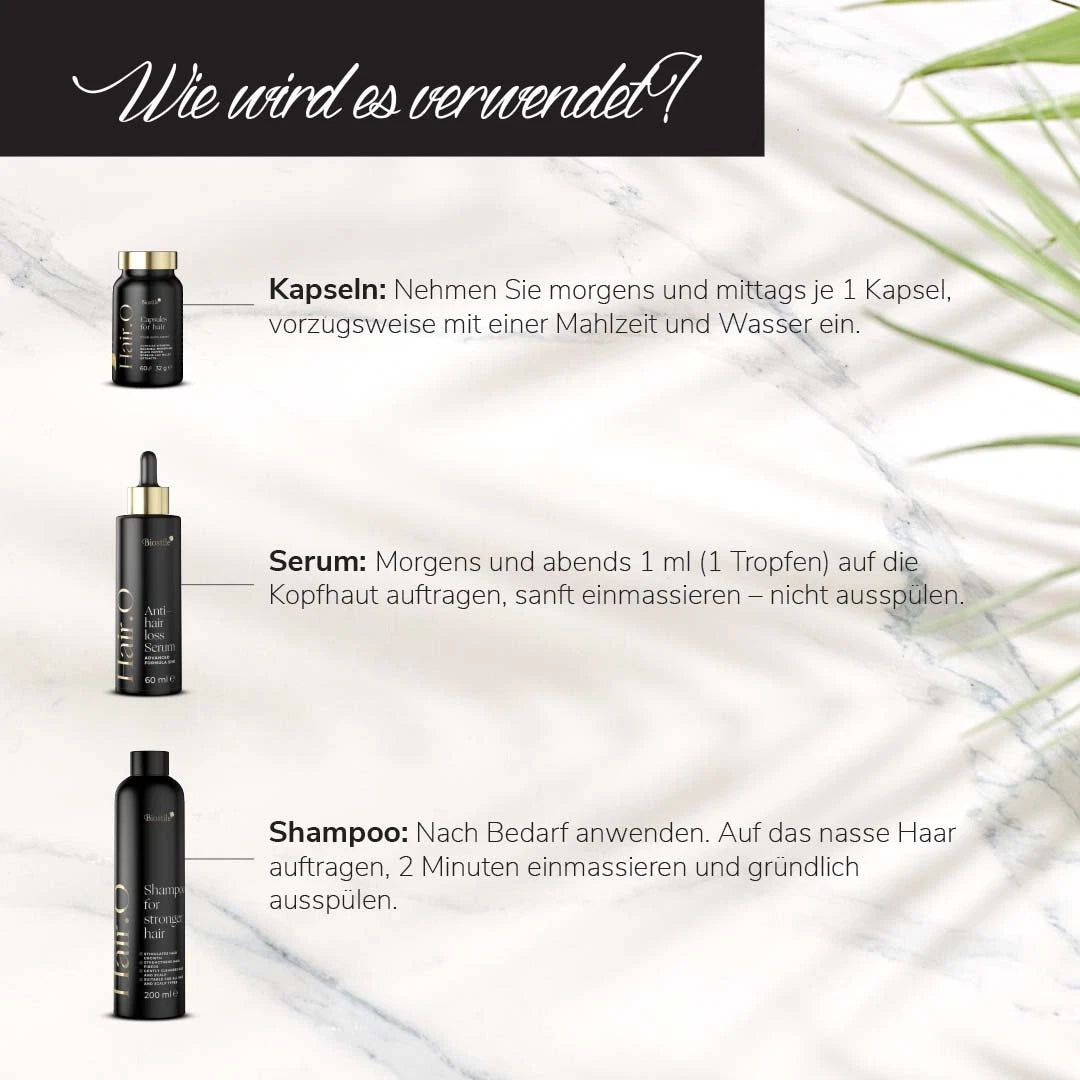 Hair.O Set 3 - Komplettlösung gegen Haarausfall